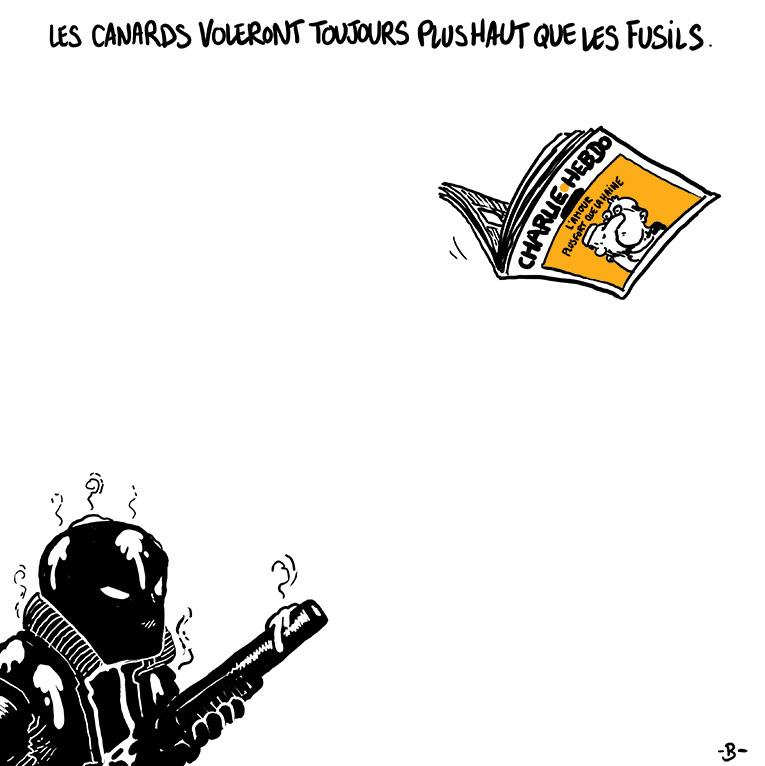 карикатури в отговор на куршумите (3)