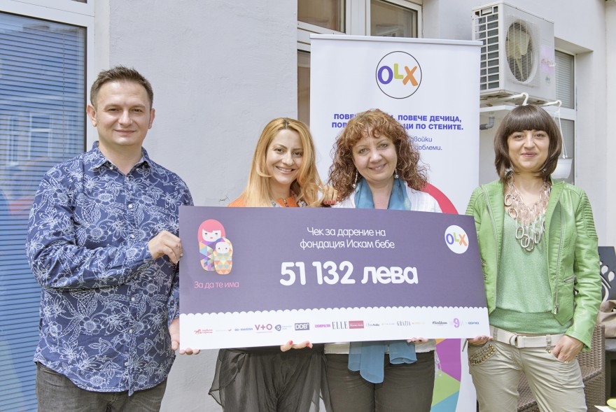 Donation check from OLX