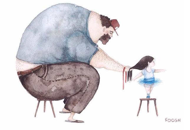 Илюстрации за любовта между бащи и дъщери трогват до сълзи