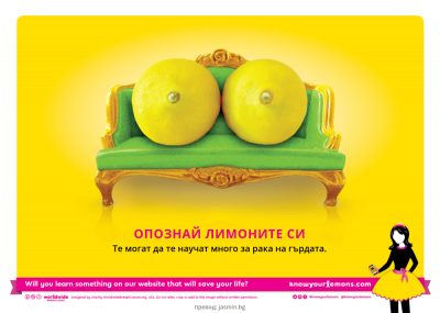 Опознай лимоните си: Как да разпознаваме първите симптоми на рак на гърдата (информационна кампания)